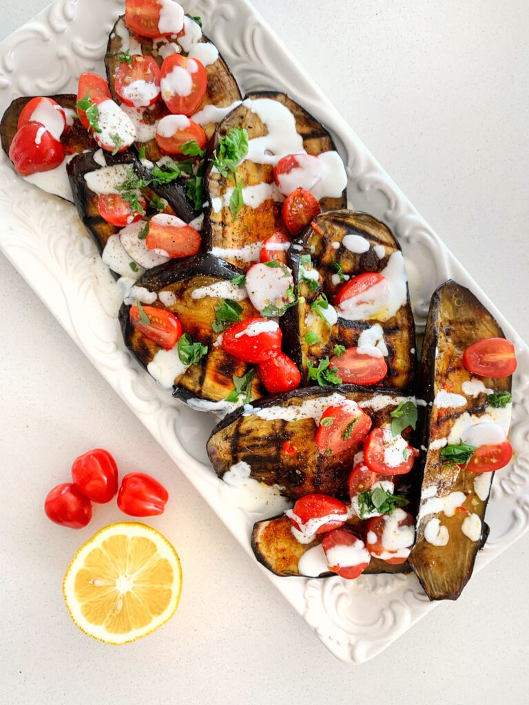 Grilled Spicy Aubergine Salad